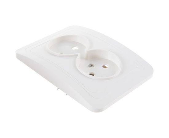 Двухместная розетка UNIVersal Валери б/з слоновая кость Б-В0102 – изображение 2