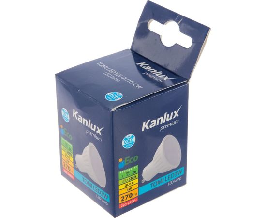 Светодиодная лампочка KANLUX TOMI, LED, 3W, GU10-CW 22703 – изображение 2