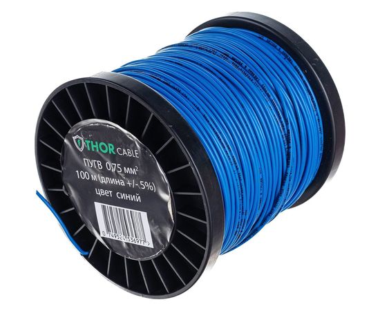 Провод ПУГВ Торкабель 0,75 синий 100м на катушке 0749524536977 – изображение 3