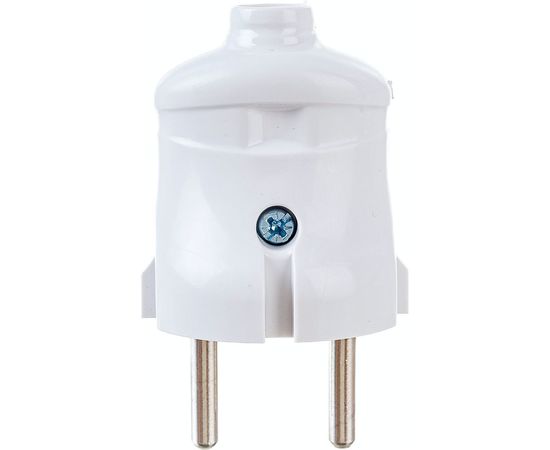 Разборная прямая вилка IEK ВПп20-01-Ст, без заземляющего контакта, 6А, белая EVP20-06-01-K01 – изображение 3