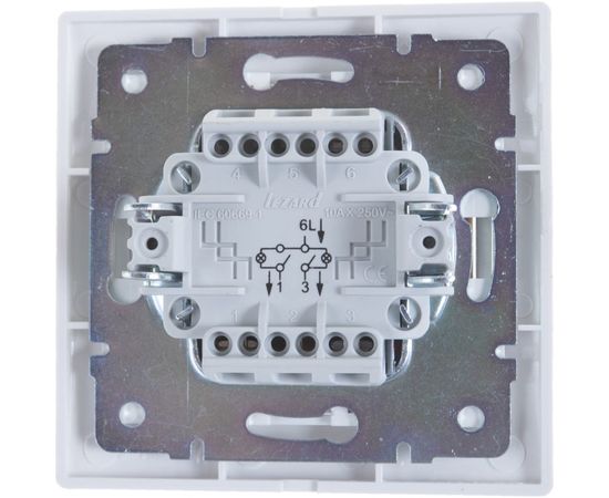 Двойной выключатель с подсветкой LEZARD MIRA белый с белой вставкой 701-0202-112 – изображение 3