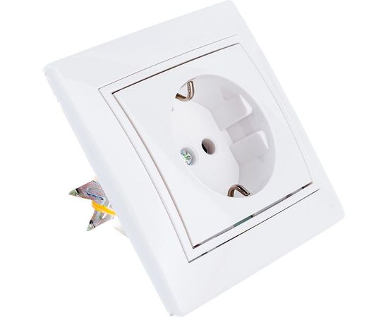 Розетка LEZARD MIRA с/ з керамика белый с белой вставкой 701-0202-122 – изображение 3