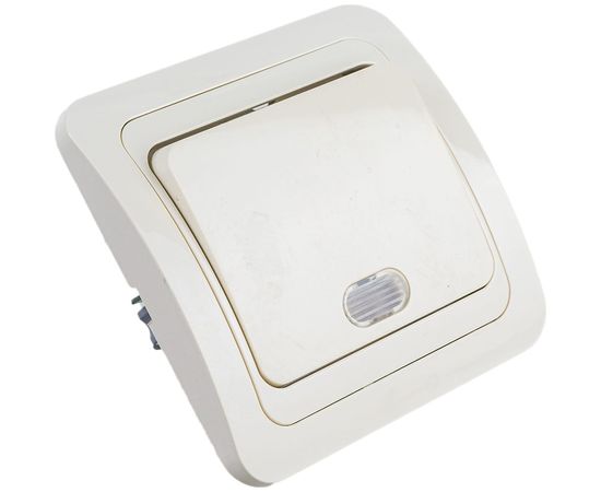 Выключатель UNIVersal Валери 1 клавиша, с подсветкой слоновая кость ivory Б-В0121 – изображение 3