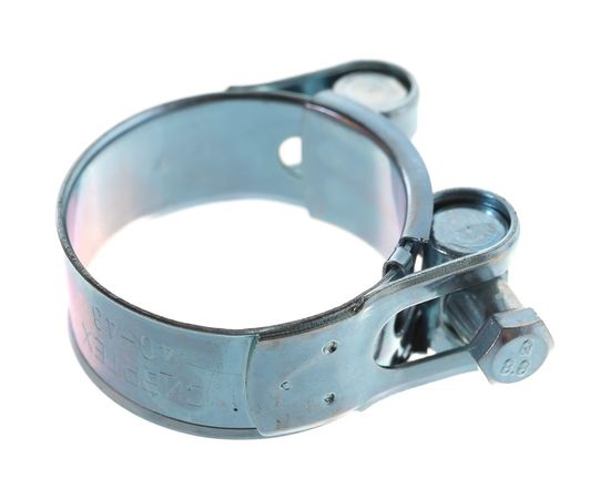 Металлические хомуты СИБРТЕХ, силовые, 40-43мм, ширина 20мм, шарнирный, W1, 2шт 47525 – изображение 4