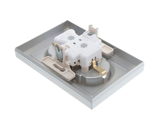 Двухместная розетка Schneider Electric ATLAS DESIGN с заземлением 16А в сборе алюминий ATN000324 – изображение 5