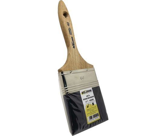 Профессиональная кисть Boldrini черная щетина 90 мм 40090 