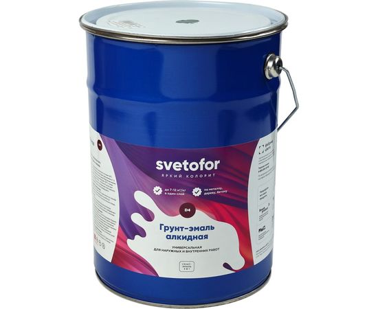 Грунт-эмаль Светофор D4 желтый 6кг ЗОР00004309 