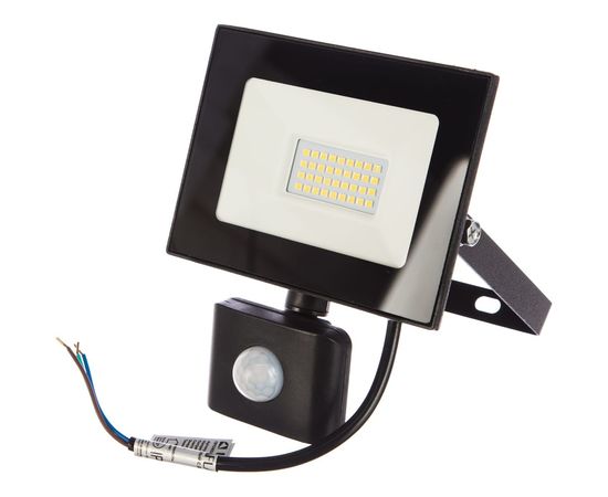 Прожектор Ultraflash LFL-5002S C02 черный LED с датчиком 230В, 6500К 13331 