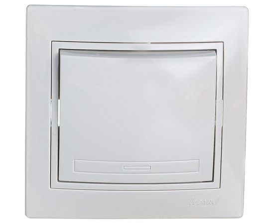 Выключатель LEZARD MIRA белый с белой вставкой 701-0202-100 