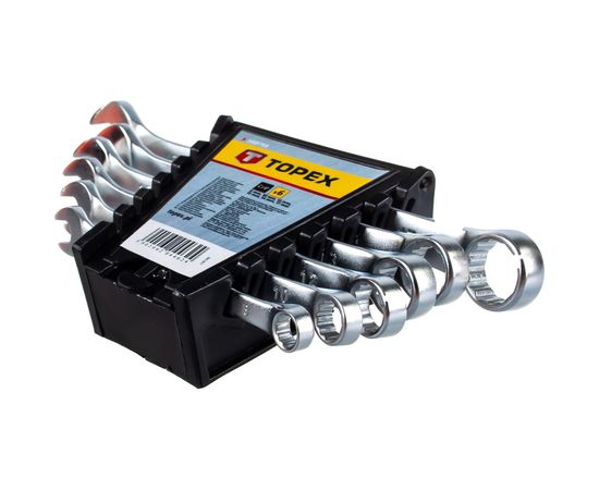 Комбинированные ключи TOPEX 8-17 мм, 6 шт. 35D755 – изображение 2