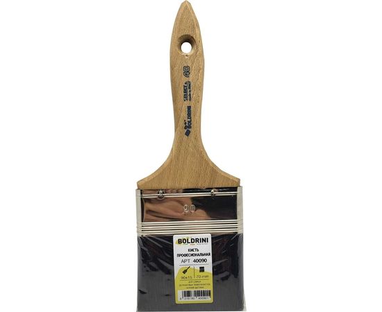 Профессиональная кисть Boldrini черная щетина 90 мм 40090 – изображение 2