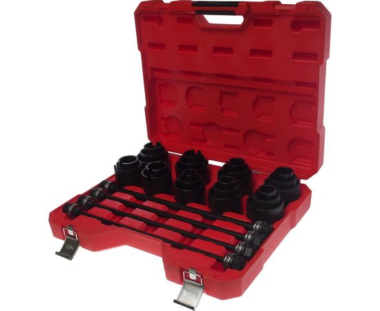 Универсальный набор для монтажа/демонтажа сайлентблоков JTC, 29 пр., внутр. диаметр оправок 24-72 мм 6770 – изображение 2