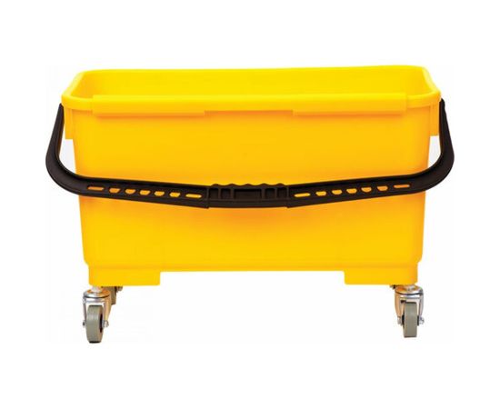 Прямоугольное ведро для мытья окон ЛАЙМА PROF на колесах, 24 л, отжим для окномоек, 56х29х34см 606662 – изображение 2