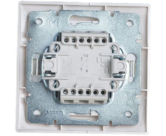 Выключатель LEZARD MIRA белый с белой вставкой 701-0202-100 – изображение 2