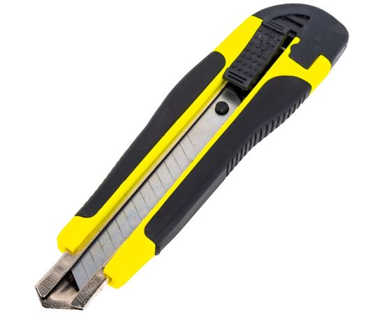 Технический нож FIT 18 мм усиленный прорезиненный, лезвие 15 сегментов 10243 – изображение 3