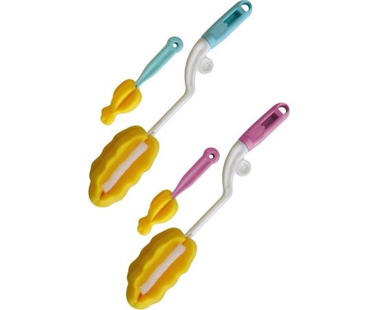 Набор губок-ершиков для мытья бутылочек и соски МУЛЬТИДОМ 2 шт. 2 цвета VL90-130 – изображение 4