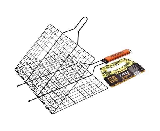 Большая решетка-гриль с антипригарным покрытием BOYSCOUT + картонный веер 61312 