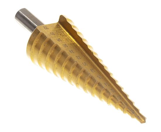 Сверло по металлу ступенчатое (4-32 мм; 15 ступеней; TiN) SKRAB 30163 