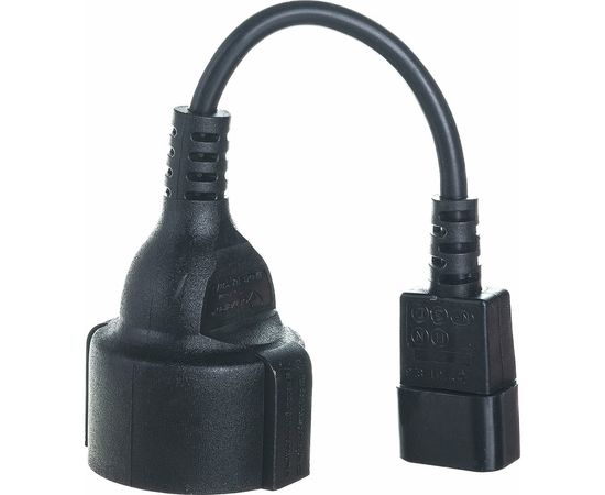 Кабель питания Cablexpert, 15 см, C14 - евророзетка, PC-SFC14M-01 – изображение 2