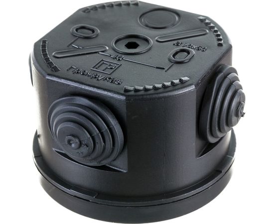 Распределительная коробка Промрукав 40-0110-9005 для о/п безгалогенная HF черная 70х50 1 шт 40-0110-9005 – изображение 2