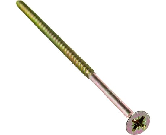 Саморез по дереву КРЕП-КОМП желтый цинк POZY 5х120 100шт жд5120ф – изображение 2