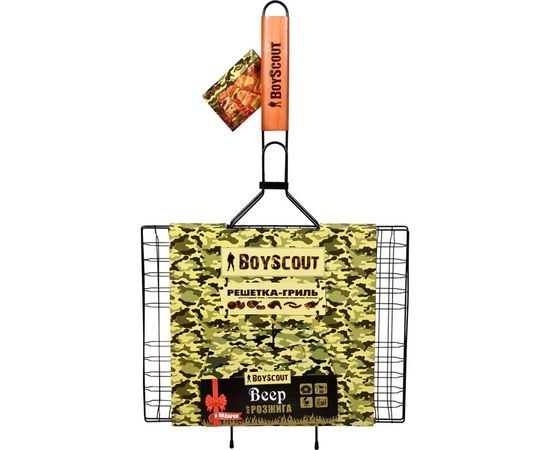 Большая решетка-гриль с антипригарным покрытием BOYSCOUT + картонный веер 61312 – изображение 2