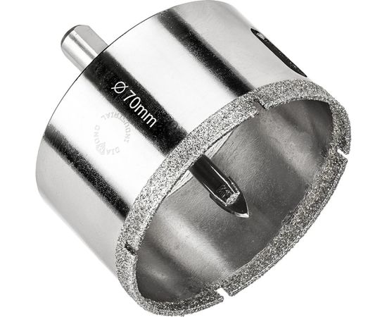 Коронка алмазная по керамограниту и керамике с центрирующим сверлом 70 мм Diamond Industrial DIDCSC070 – изображение 2