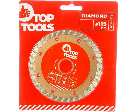 Диск алмазный Turbo (115x22.2 мм) Top Tools 61H335 – изображение 2