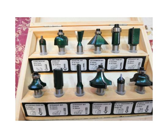 Набор фрез по дереву (8 мм; 12 шт.) FIT IT 36578 – изображение 3