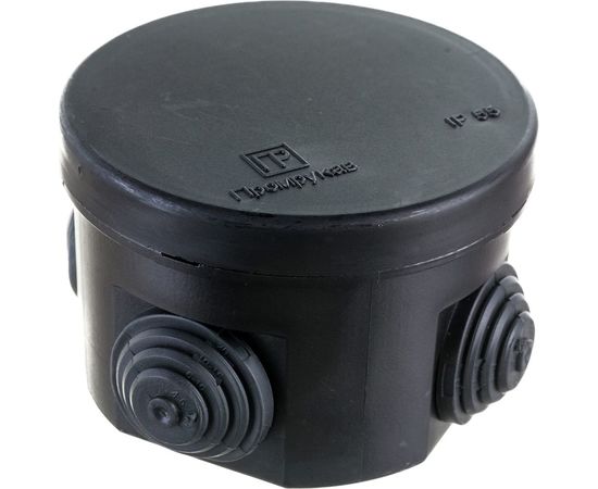 Распределительная коробка Промрукав 40-0110-9005 для о/п безгалогенная HF черная 70х50 1 шт 40-0110-9005 – изображение 4