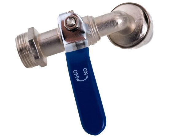 Шаровой кран со штуцером RM 3/4 водоразборный, никелированный, ручка VN-CN34 – изображение 4