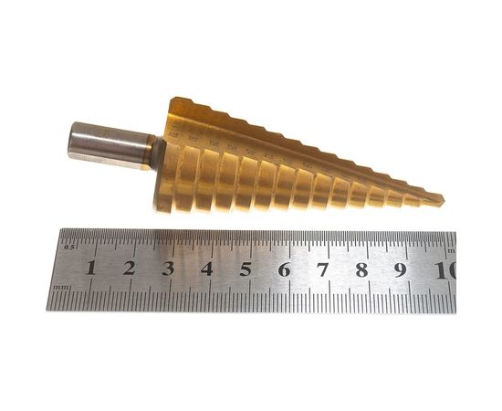 Сверло по металлу ступенчатое (4-32 мм; 15 ступеней; TiN) SKRAB 30163 – изображение 4