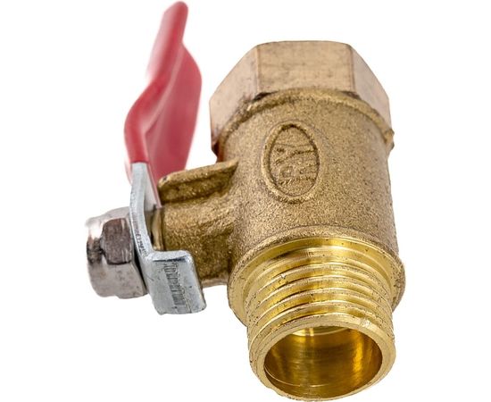 Шаровой кран Pegas pneumatic латунный, резьба внутренняя наружная 1/4 FXM 4406 – изображение 4