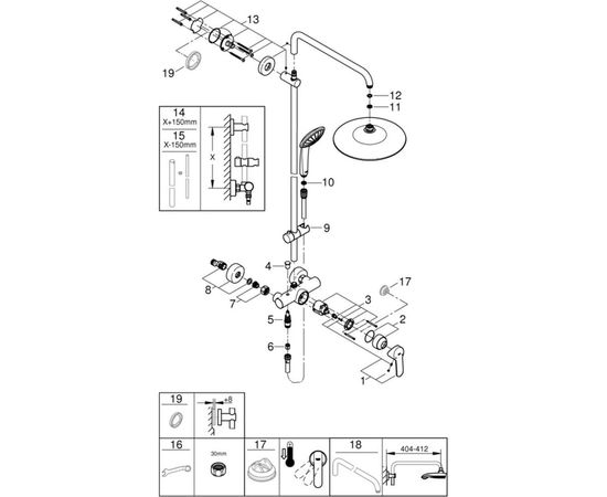 Душевая система с термостатом GROHE Vitalio Joy 26403002 – изображение 5