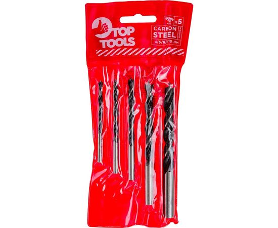 Набор сверл по дереву (5 шт; 4-10 мм) Top Tools 60H805 – изображение 6