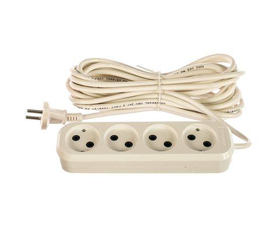 Удлинитель UNIVersal Е-204 ПВС 2*0,75, 4 гнезда, 7м 9631970 