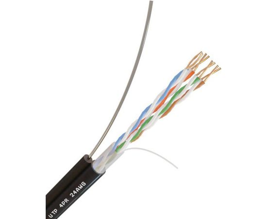 Кабель Netlink с одножильным тросом NL-CU UTP 4PR 24 AWG CAT5e 305м ВНЕШНИЙ УТ000002700 