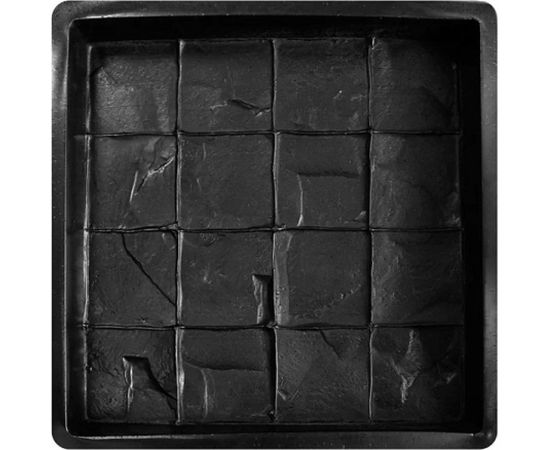 Форма для тротуарной плитки Ресурс ПЕТЕРБУРГСКАЯ 450х450х60 мм, черный 14475 