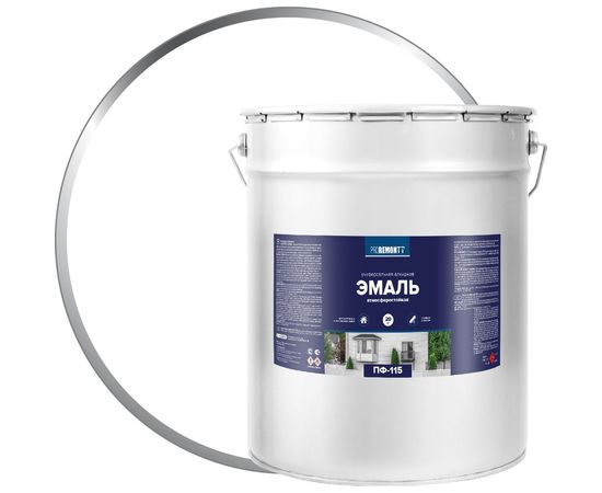 Эмаль PROREMONTT ПФ-115 белая, глянцевая, 20 кг Лк-00004455 