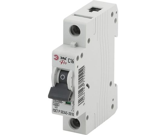 Автоматический выключатель ЭРА Pro NO902186 ВА47-63, 1P, 63А, кривая C Б0036870 