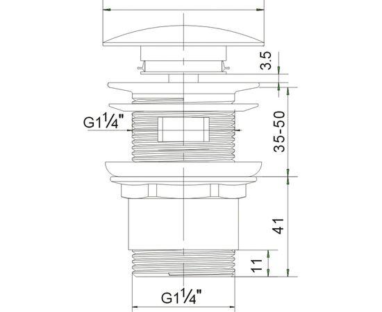 Универсальный донный клапан Orange X1-004сr хром – изображение 2