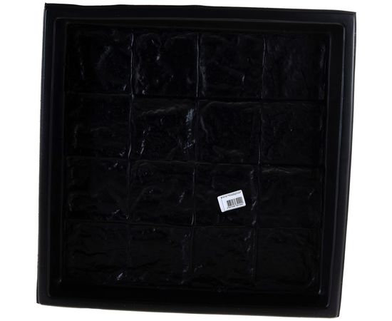 Форма для тротуарной плитки Ресурс ПЕТЕРБУРГСКАЯ 450х450х60 мм, черный 14475 – изображение 2