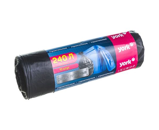 Мешок строительный (10 шт; 240 л; 28 мкм) YORK 902230 – изображение 2