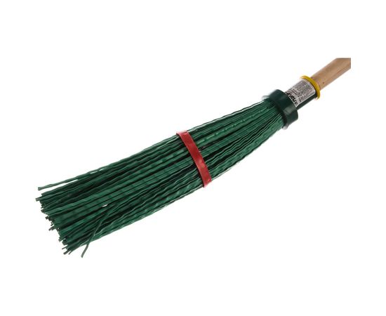 Синтетическая метла ЛАЙМА EXPERT № 6 с черенком, еврорезьба, 120x32х11 см 600386 – изображение 2