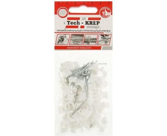Скоба для кабеля, круглая А 10мм, 50шт - пакет Tech-Krep 103651 – изображение 2