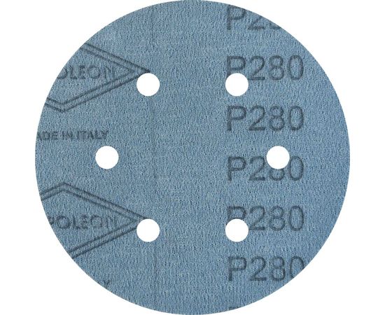 Круг шлифовальный на липучке FILM (5 шт; 150 мм; 6 отверстий; P280) NAPOLEON npf5-150-6-280 – изображение 2