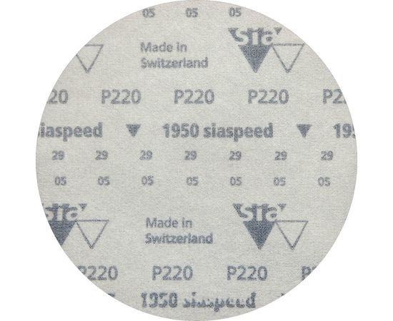 Круг шлифовальный на липучке siaspeed 1950 (5+1 шт; 150 мм; без отверстий; P220) sia Abrasives ss6-150-0-220 – изображение 2