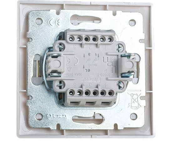 Двойной выключатель LEZARD MIRA белый с белой вставкой 701-0202-101 – изображение 2