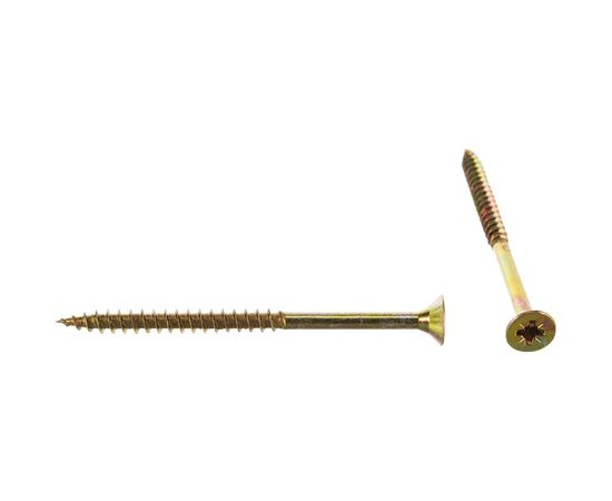 Универсальный саморез Tech-Krep 90х6,0 мм 50 шт желтый, коробка с окном 102274 – изображение 2