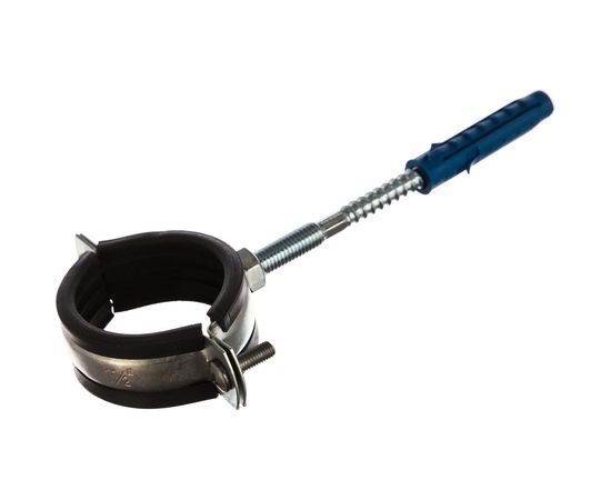 Хомут с резиновым уплотнителем, шурупом и дюбелем Tech-Krep 1-1/2, 48-53мм - пакет 136976 – изображение 2